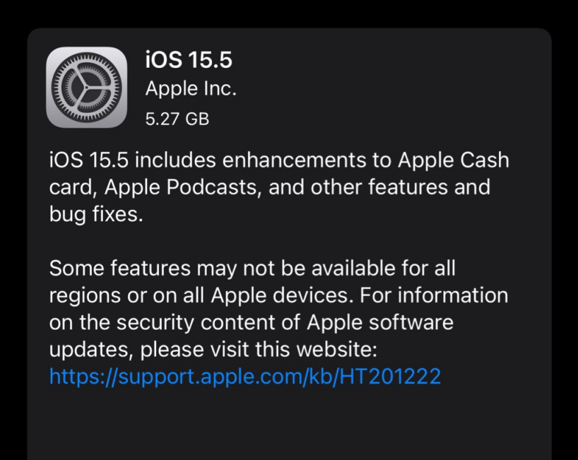 乌烈镇苹果手机维修分享iOS 15.5 RC版更新内容及升级方法 